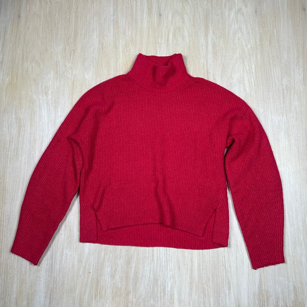 Abercrombie & Fitch Red Turtleneck Soft Ribbed Casual Pullover Knit Sweater XS